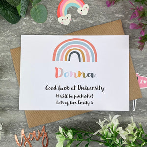 Good Luck At University Rainbow Card-4-The Persnickety Co