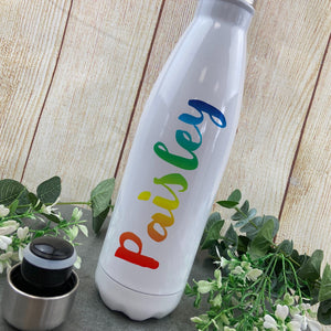 Rainbow Name Water Bottle
