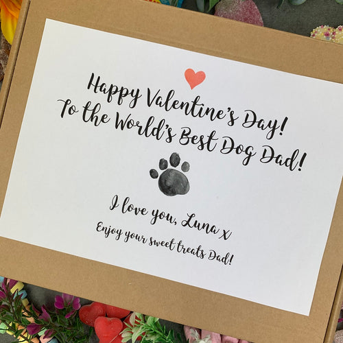 Personalised Pawfect Dog Dad Valentines Sweet Box-The Persnickety Co