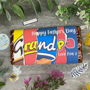 Happy Father's Day Grandpa Personalised Chocolate Bar-The Persnickety Co