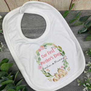 Personalised First Mothers Day Llama Baby Vest and Bib