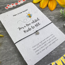 Load image into Gallery viewer, Bride To Bee Wish Bracelet On Plantable Seed Card-6-The Persnickety Co
