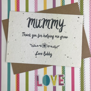 Plantable Wildflower Seed Card - Mummy Thank You For Helping Me Grow-6-The Persnickety Co