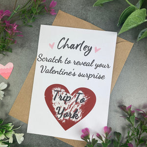 Personalised Love Heart Surprise Scratch Card