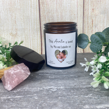 Load image into Gallery viewer, Personalised Photo Candle - This Auntie Is Loved By
