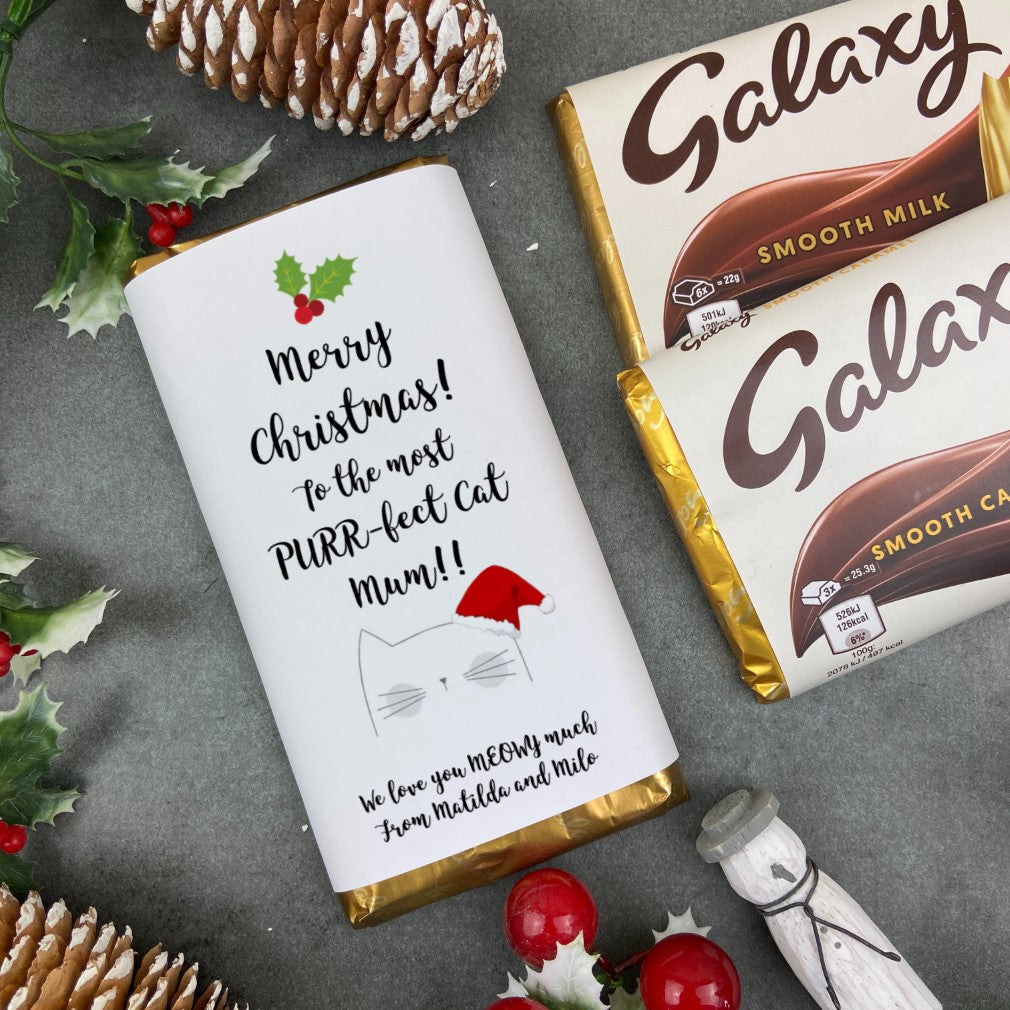 Merry Christmas Purrfect Cat Mum - Christmas Chocolate Bar-The Persnickety Co