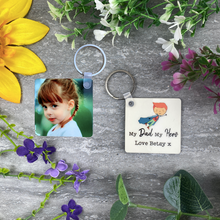 Load image into Gallery viewer, My Dad My Hero Keyring-The Persnickety Co
