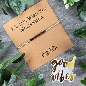 A Little Wish For Motivation - Beaded Bracelet-3-The Persnickety Co