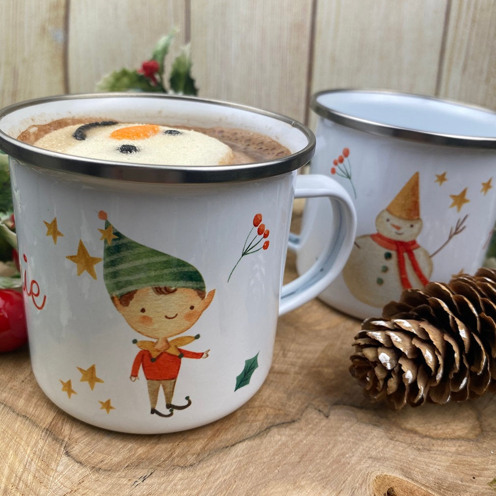 Elf Boy Personalised Enamel Mug-The Persnickety Co
