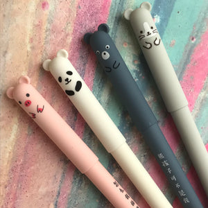 Cute Big Ear Animal Gel Pen - Pig/Panda/Bear/Mouse-7-The Persnickety Co