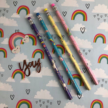 Load image into Gallery viewer, Rainbow and Unicorn Wooden Pencils-The Persnickety Co
