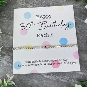 Happy 30th Birthday Beaded Bracelet-6-The Persnickety Co