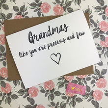 Load image into Gallery viewer, Mother&#39;s Day Card Grandmas Like You Are Precious And Few-The Persnickety Co

