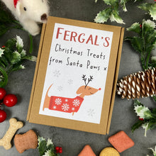 Load image into Gallery viewer, Personalised Little Dog Treat Box - A Christmas Treat!-The Persnickety Co
