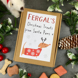 Personalised Little Dog Treat Box - A Christmas Treat!-The Persnickety Co