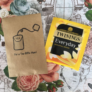 For A Tea-Rific Mum Mini Kraft Envelope with Tea Bag-3-The Persnickety Co