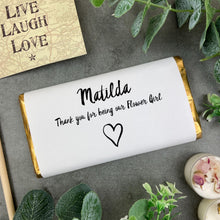 Load image into Gallery viewer, Personalised Flower Girl - Thankyou Chocolate Bar
