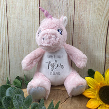 Load image into Gallery viewer, Personalised Birthday (D.OB) Elephant Soft Toy
