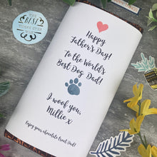 Load image into Gallery viewer, Best Dog Dad Father&#39;s Day Personalised Chocolate Bar
