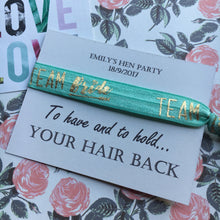 Load image into Gallery viewer, Hen Party Wristband / Hair Tie - Bride Tribe / Team Bride FREE wristband-6-The Persnickety Co
