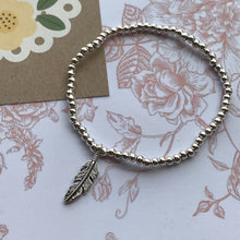 Load image into Gallery viewer, Beaded Charm Bracelet - Feathers Appear When Angels Are Near-6-The Persnickety Co
