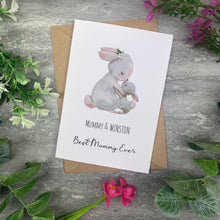 Load image into Gallery viewer, Cute Bunnies - Personalised Mother&#39;s Day Card-The Persnickety Co
