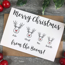 Load image into Gallery viewer, Personalised Reindeer Cards-6-The Persnickety Co
