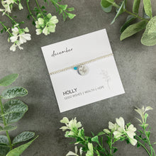 Load image into Gallery viewer, Birth Flower &amp; Birthstone Beaded Bracelet-The Persnickety Co

