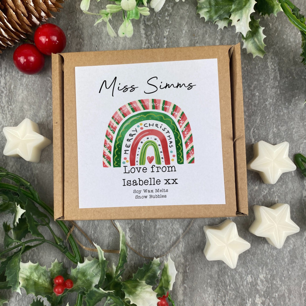 Personalised Christmas Rainbow Wax Melts-The Persnickety Co