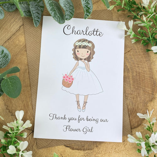 Wedding Card - Thank You For Being Our Flower Girl-The Persnickety Co