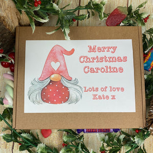 Personalised Christmas Gnome Sweet Box