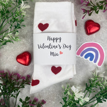Load image into Gallery viewer, Happy Valentines Day- Heart Socks-The Persnickety Co
