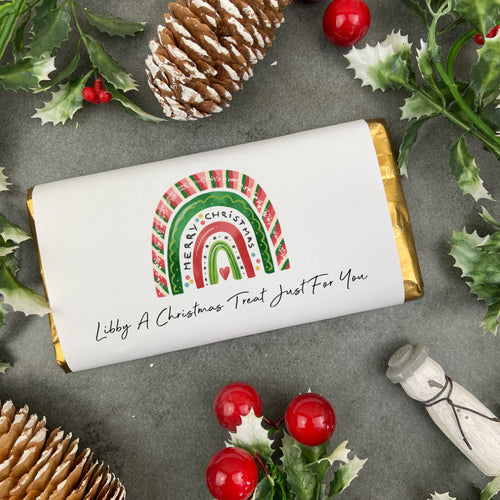 Christmas Chocolate Bar - Merry Christmas Rainbow-The Persnickety Co