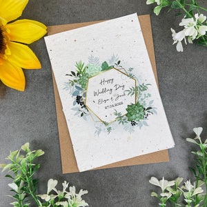 Happy Wedding Day Plantable Seed Card