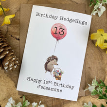 Load image into Gallery viewer, Birthday Hedgehugs - Personalised Card-The Persnickety Co
