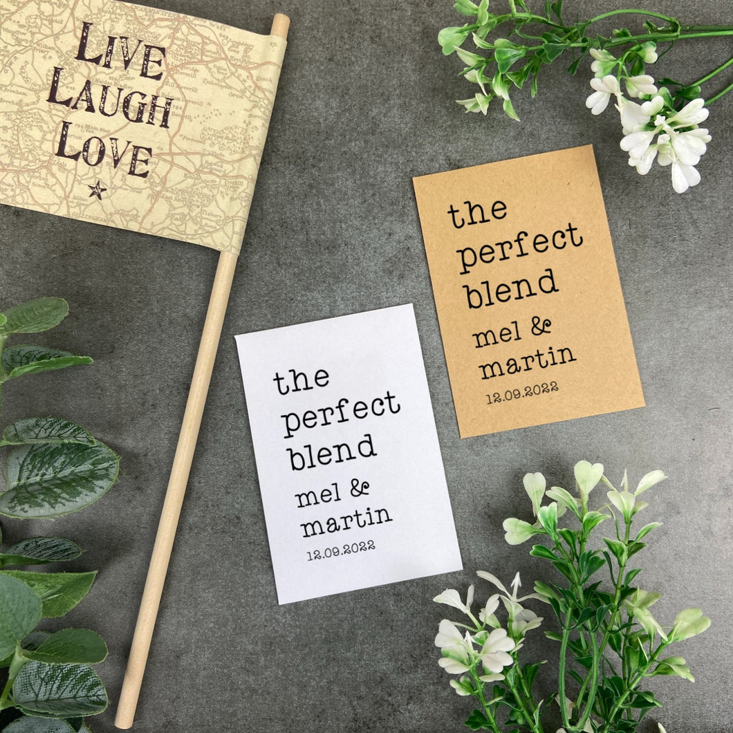 The Perfect Blend 12x Wedding favours - Tea Bags-The Persnickety Co
