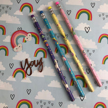 Load image into Gallery viewer, Rainbow and Unicorn Wooden Pencils-5-The Persnickety Co
