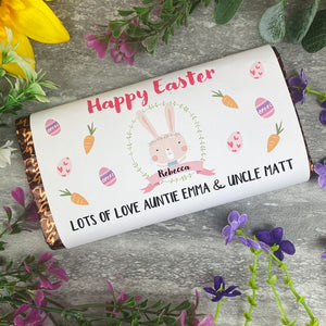 Personalised Happy Easter Chocolate Bar