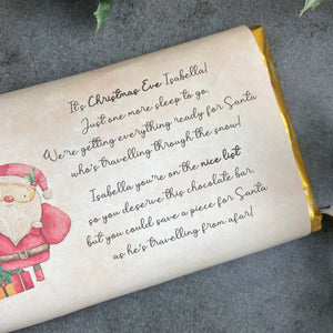 Christmas Eve Personalised Chocolate Bar