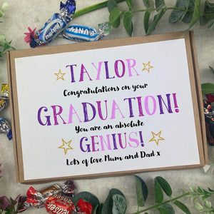 Exam Congratulations - Graduation Chocolate Box - Purple-The Persnickety Co