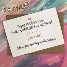 Load image into Gallery viewer, Happy Mother&#39;s Day - Cat Mum Card-6-The Persnickety Co
