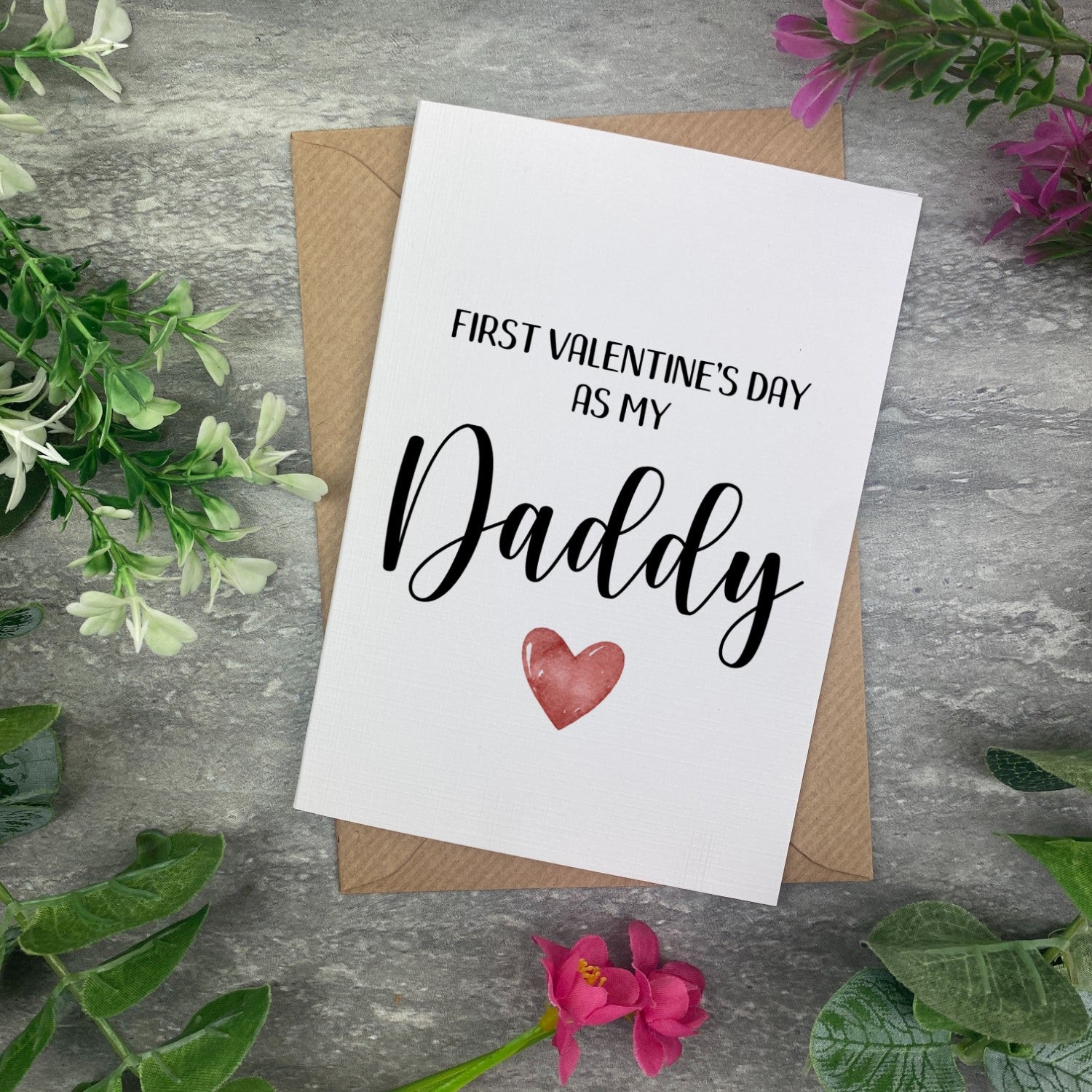 Daddy First Valentines card - Main Image