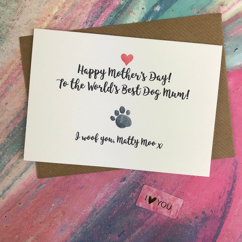 Mother's Day Card World's Best Dog Mum-The Persnickety Co