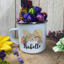 Load image into Gallery viewer, Easter Rainbow Personalised Enamel Mug
