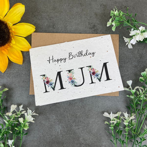 Happy Birthday Mum - Plantable Seed Card