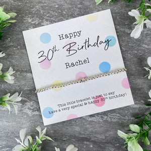 Happy 30th Birthday Beaded Bracelet-3-The Persnickety Co