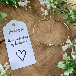 Knot Bangle - Thank You For Being My Bridesmaid-2-The Persnickety Co