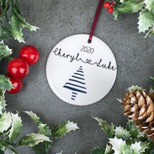Load image into Gallery viewer, Personalised Couple Christmas Tree Hanging Decoration-2-The Persnickety Co
