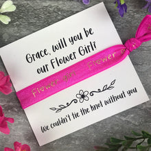 Load image into Gallery viewer, Flower Girl Proposal Hair Tie / Wrist Band-7-The Persnickety Co
