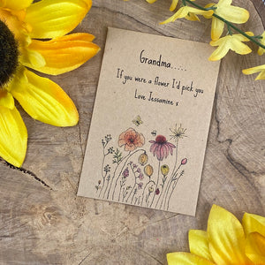 Grandma If You Were A Flower Mini Envelope with Wildflower Seeds-4-The Persnickety Co